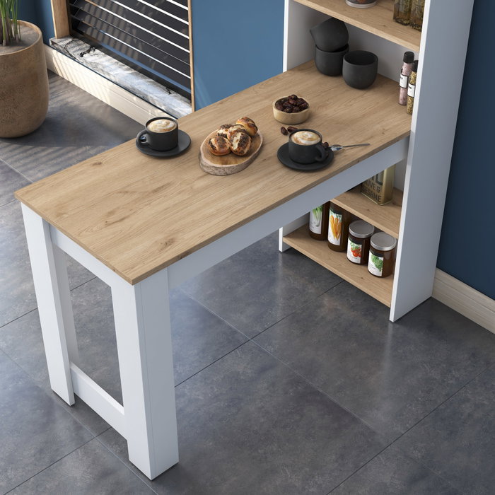 Hanah Home Mesa de Cocina Escandinava Nogal y Blanco Hanah Home Mesa de Cocina Escandinava Nogal y Blanco